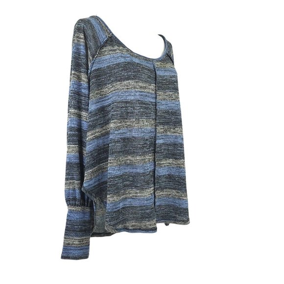 Free People Carolina Hacci Striped Sweater Size M NO SIZE TAG Balloon Sleeve - Picture 3 of 12